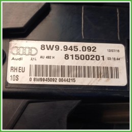 Fanale Fanalino Destro DX Automotive Lighting 81500201 Audi A4 8WH Allroad 2016-2019 8W9945092 Originale Usato