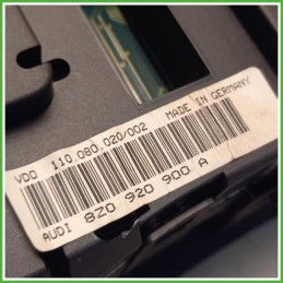 Quadro Strumenti Vdo 110.080.020/002 Audi A2 8Z0 1.4 16v. 8Z0920900AX 2000-2002