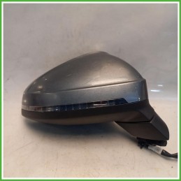 Specchio Specchietto Retrovisore Destro DX Grigio Audi A4 8WH Allroad 2016-2019 Smr Originale Usato
