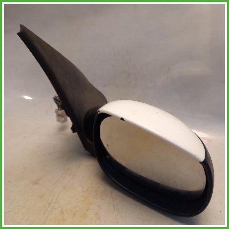 Specchio Specchietto Retrovisore Destro DX Bianco Peugeot 206 2001-2009 Magneti Marelli Originale Usato