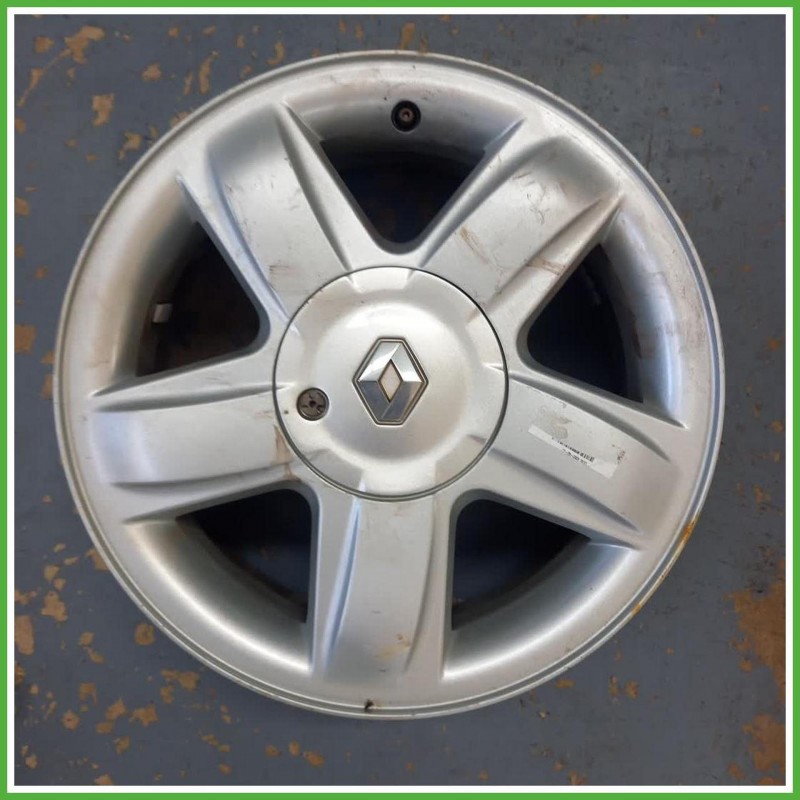Cerchio Singolo in Lega Renault Clio 2 Serie 15 pollici 15 6.0J 4x100 ET43 1pz 8200393730 Originale Usato al pz