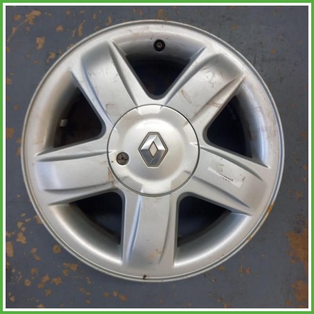 Cerchio Singolo in Lega Renault Clio 2 Serie 15 pollici 15 6.0J 4x100 ET43 1pz 8200393730 Originale Usato al pz