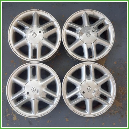 Cerchi in Lega Renault Scenic 1 Serie 15 pollici 15 6.0J 4x100 ET43 4pz 7700437977 Originale Usato