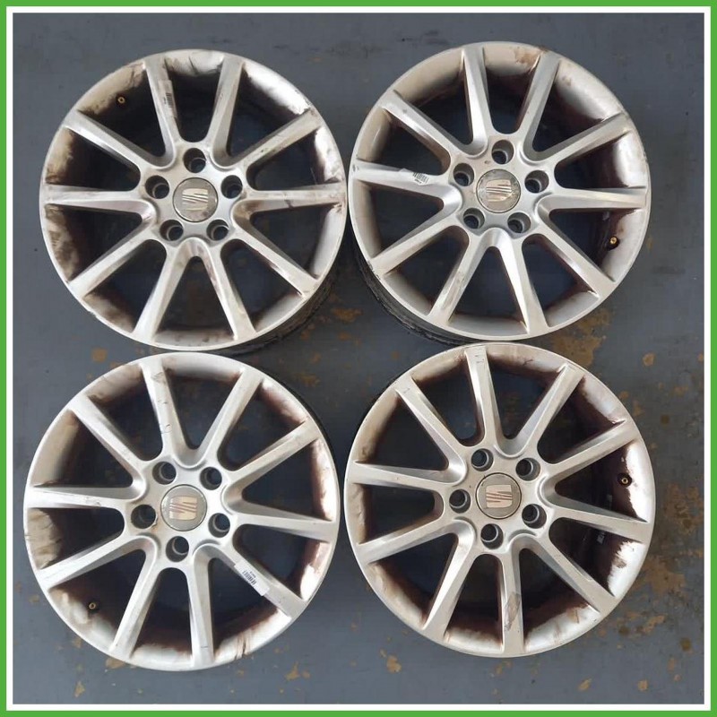 Cerchi in Lega Seat Leon 1P1 16 pollici 16 6.5J 4x112 ET50 4pz 1K0601027K03C Originale Usato
