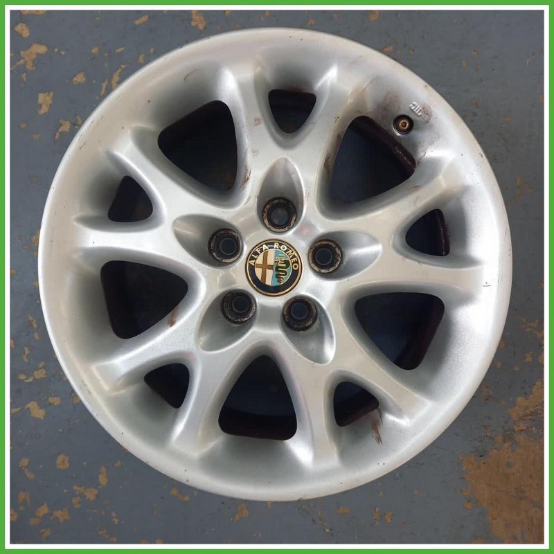 Cerchio Singolo in Lega Alfa Romeo 147 1 Serie 15 pollici 15 6.5J 5x98 ET41.5 1pz 46804013 Originale Usato al pz