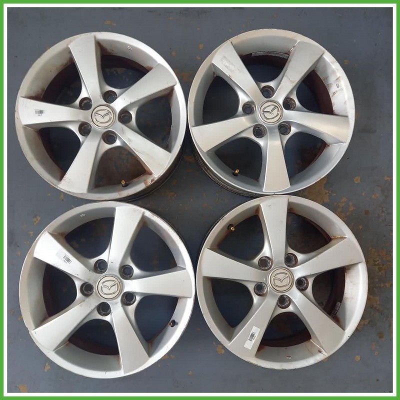 Cerchi in Lega Mazda 3 1 Serie 16 pollici 16 6.5J 5x114.3 ET52.5 4pz 9965976560CN Originale Usato
