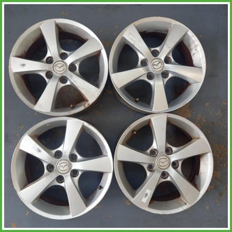 Cerchi in Lega Mazda 3 1 Serie 16 pollici 16 6.5J 5x114.3 ET52.5 4pz 9965976560CN Originale Usato