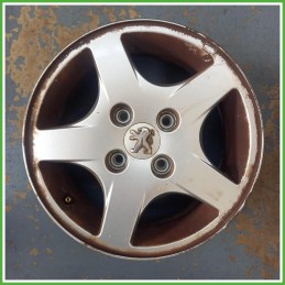 Cerchio Singolo in Lega Peugeot 206 14 pollici 14 5.5J 4x108 ET34 1pz 5401G4 Originale Usato al pz