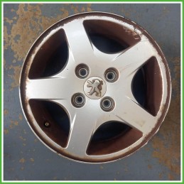 Cerchio Singolo in Lega Peugeot 206 14 pollici 14 5.5J 4x108 ET34 1pz 5401G4 Originale Usato al pz