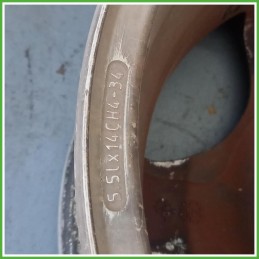Cerchio Singolo in Lega Peugeot 206 14 pollici 14 5.5J 4x108 ET34 1pz 5401G4 Originale Usato al pz