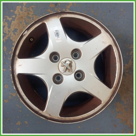 Cerchio Singolo in Lega Peugeot 206 14 pollici 14 5.5J 4x108 ET34 1pz 5401G4 Originale Usato al pz