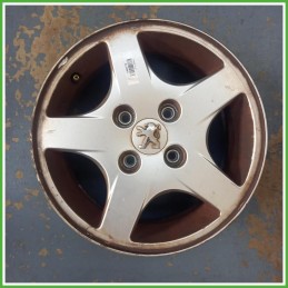 Cerchio Singolo in Lega Peugeot 206 14 pollici 14 5.5J 4x108 ET34 1pz 5401G4 Originale Usato al pz
