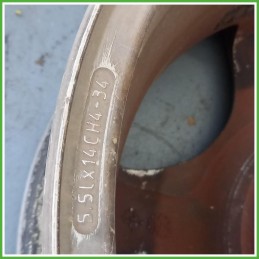 Cerchio Singolo in Lega Peugeot 206 14 pollici 14 5.5J 4x108 ET34 1pz 5401G4 Originale Usato al pz