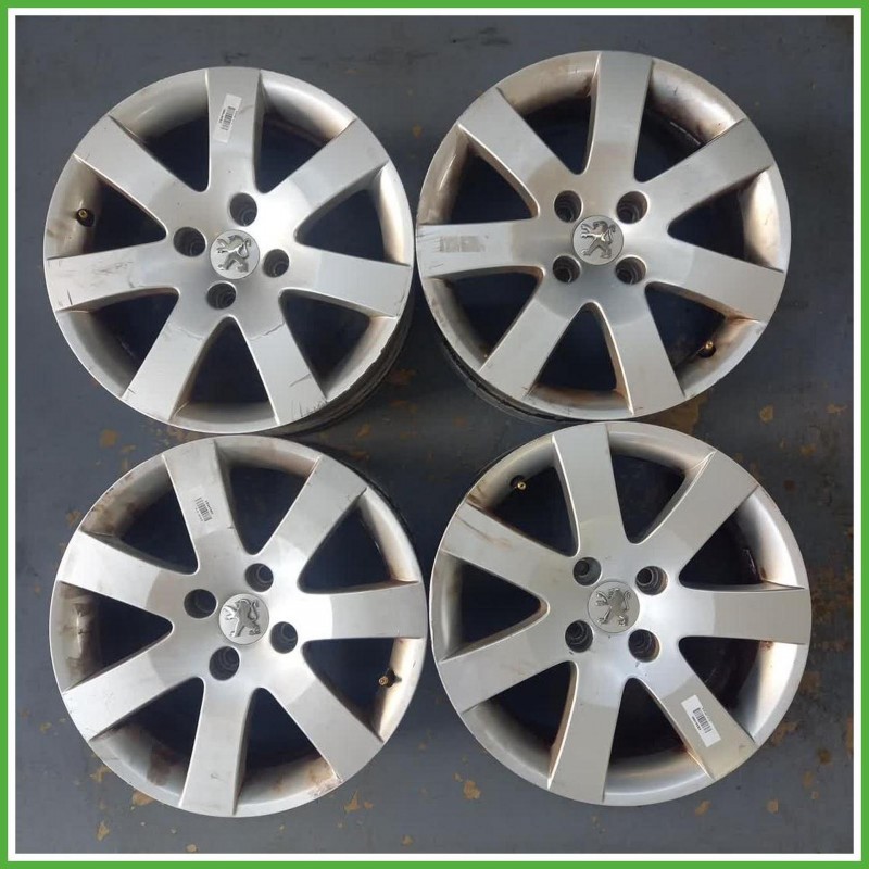 Cerchi in Lega Peugeot 308 1 Serie 16 pollici 16 7.0J 4x108 ET32 4pz 1611377580 Originale Usato