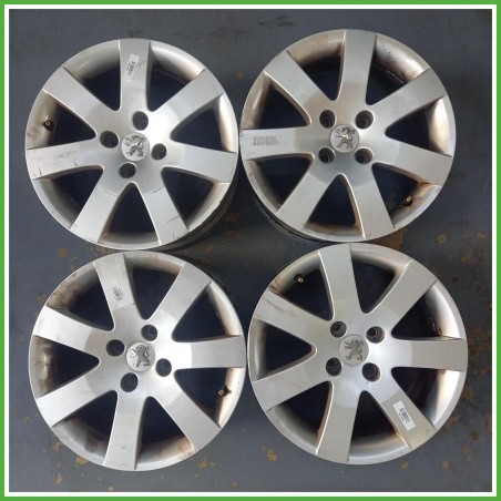 Cerchi in Lega Peugeot 308 1 Serie 16 pollici 16 7.0J 4x108 ET32 4pz 1611377580 Originale Usato