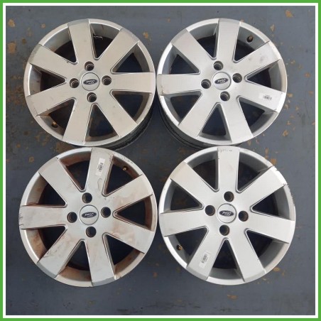 Cerchi in Lega Ford Fiesta 5 Serie 16 pollici 16 6.5J 4x108 ET52.5 4pz 1077166 Originale Usato