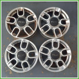 Cerchi in Lega Fiat 500 2 Serie 15 pollici 15 6.0J 4x98 ET35 4pz 51787641 Originale Usato