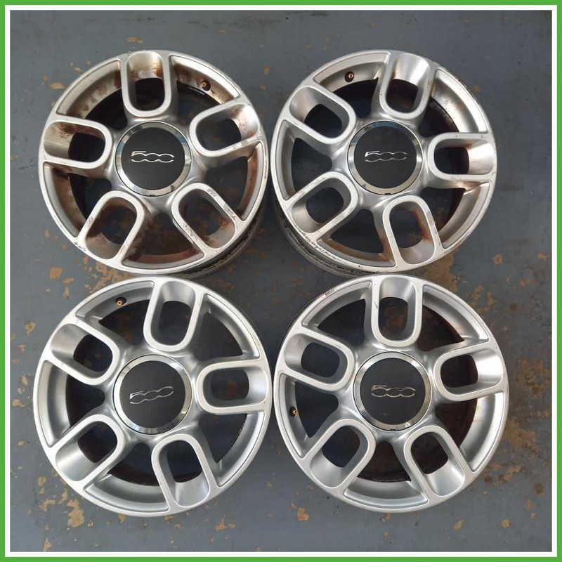 Cerchi in Lega Fiat 500 2 Serie 15 pollici 15 6.0J 4x98 ET35 4pz 51787641 Originale Usato