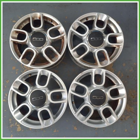 Cerchi in Lega Fiat 500 2 Serie 15 pollici 15 6.0J 4x98 ET35 4pz 51787641 Originale Usato