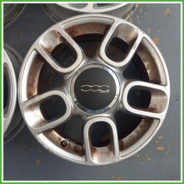 Cerchi in Lega Fiat 500 2 Serie 15 pollici 15 6.0J 4x98 ET35 4pz 51787641 Originale Usato