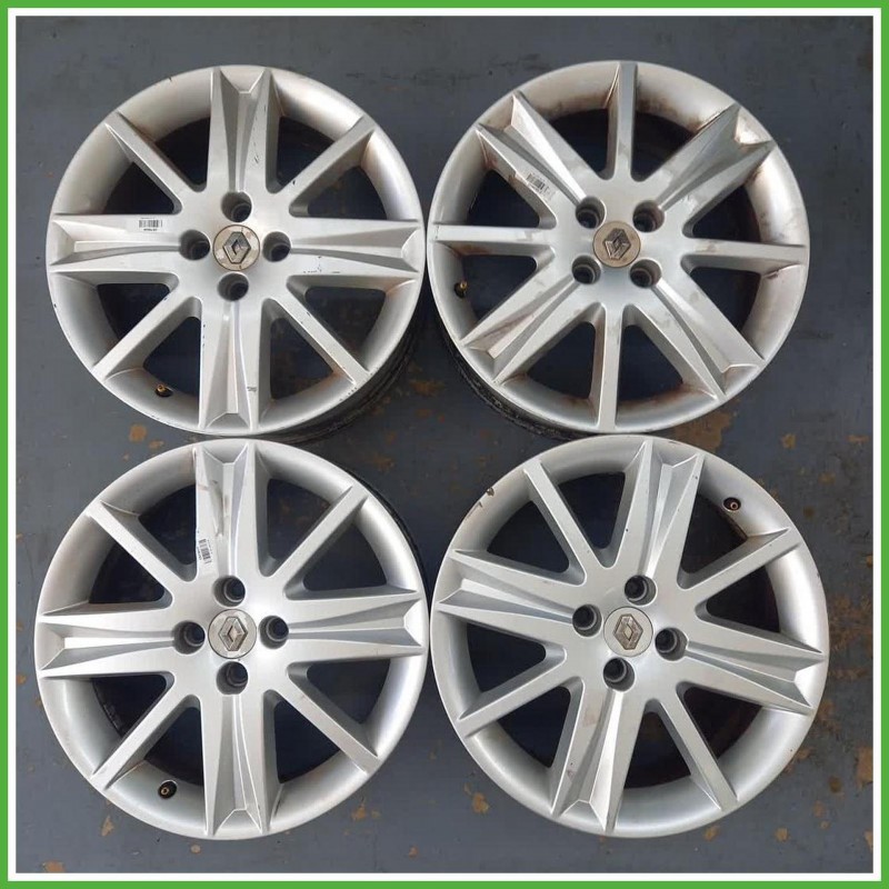 Cerchi in Lega Renault Megane 2 Serie CC 17 pollici 17 6.5J 4x100 ET49 4pz 8200026032 Originale Usato