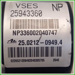 Centralina ABS Modulo Pompa Ate 28.5262-0501.3 20774271 Chevrolet Captiva 1 Serie 2006-2010 Originale Usato