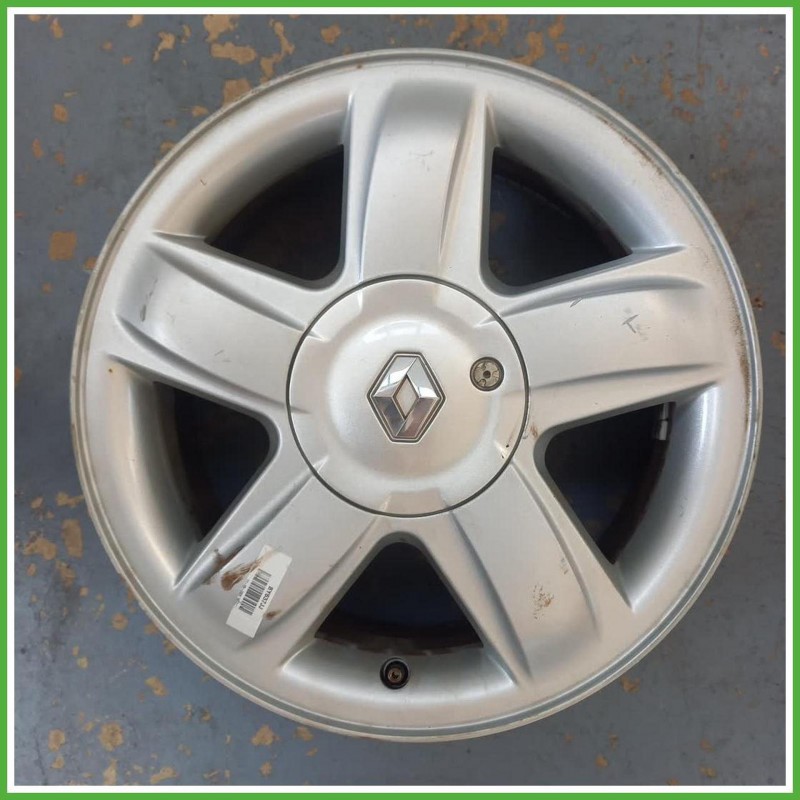 Cerchio Singolo in Lega Renault Clio 2 Serie 15 pollici 15 6.0J 4x100 ET43 1pz 8200393730 Originale Usato al pz