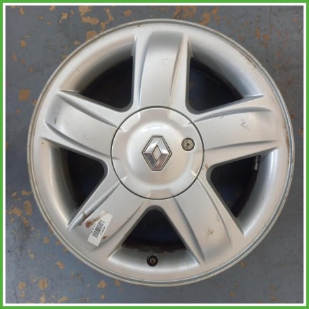 Cerchio Singolo in Lega Renault Clio 2 Serie 15 pollici 15 6.0J 4x100 ET43 1pz 8200393730 Originale Usato al pz