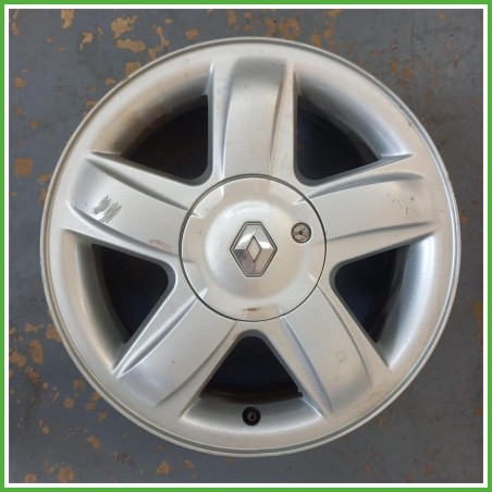Cerchio Singolo in Lega Renault Clio 2 Serie 15 pollici 15 6.0J 4x100 ET43 1pz 8200393730 Originale Usato al pz