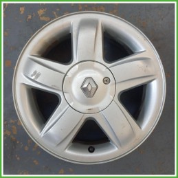Cerchio Singolo in Lega Renault Clio 2 Serie 15 pollici 15 6.0J 4x100 ET43 1pz 8200393730 Originale Usato al pz