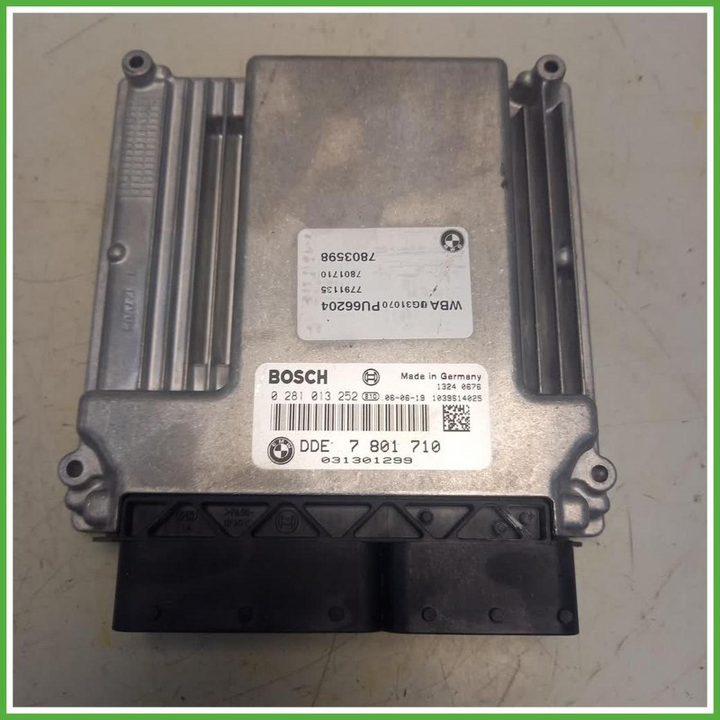 Centralina Motore Iniezione ECU Bosch 0281013252 Bmw Serie 1 E87 Berlina 118d 2.0 16v. 13617808124 Gasolio 2004-2012