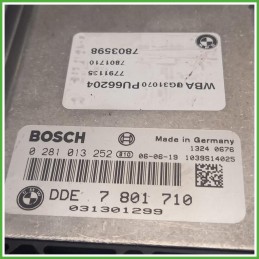 Centralina Motore Iniezione ECU Bosch 0281013252 Bmw Serie 1 E87 Berlina 118d 2.0 16v. 13617808124 Gasolio 2004-2012