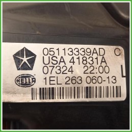 Faro Fanale Proiettore Sinistro SX Hella 1EL263060-13 Chrysler Grand Voyager 4 Serie 2007 K05113335AF Originale Usato