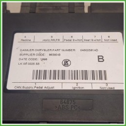 Centralina Sedile  Chrysler Grand Voyager 4 Serie 2.8 CRD 16v. 04602581ad 2007