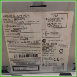 Autoradio Suzuki Baleno 2 Serie 1.2 DualJet 16v. 39101M68PF4BKZ 2016-2020 Fujitsu FT68PF