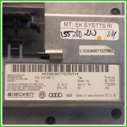 Autoradio Audi A4 8K2 2.0 TDI 16v. 8T0919603C 2007-2012 Becker BE9399