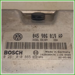 Centralina Motore Iniezione ECU Bosch 0281010865 Volkswagen Polo 4 Serie 1.4 TDi 12v. 045906019AP Gasolio 2001-2005