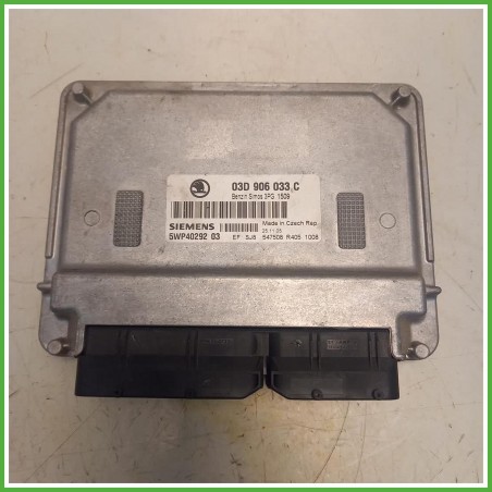 Centralina Motore Iniezione ECU Siemens 5WP40292-03 Skoda Fabia 6Y2 1.2 6v. 03D906033B Benzina 2004-2007