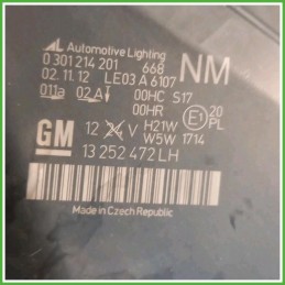 Faro Fanale Proiettore Sinistro SX Automotive Lighting 0301214201 Opel Zafira B 2010-2011 93190407 Originale Usato
