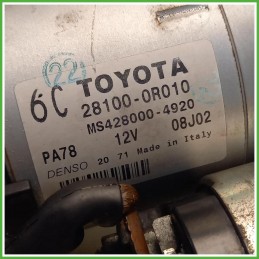 Motorino Avviamento Denso MS428000-4920 Lexus Serie IS 2 Serie 281000R030 2010