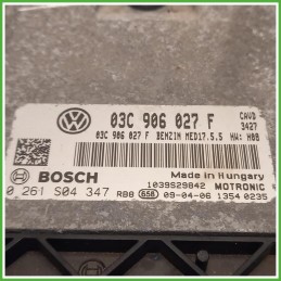 Centralina Motore Iniezione ECU Bosch 0261S04347 Volkswagen Golf 6 Serie 03C990990F Benzina 2008-2012