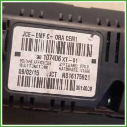 Autoradio Citroen C3 2 Serie 1.2 VTi 12v. 98107406XT 2013-2016 Johnson Controls NS16175921