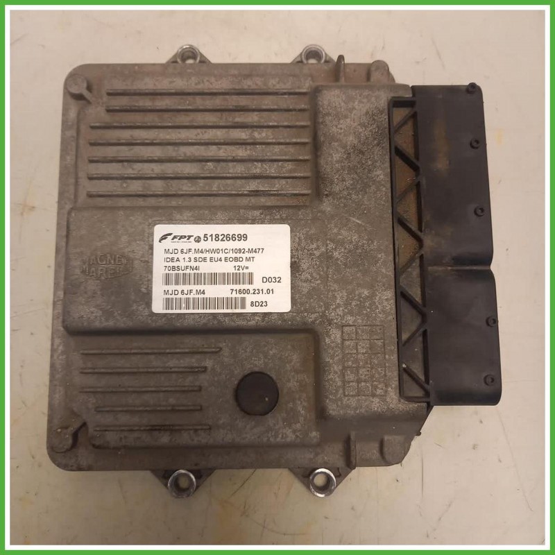 Centralina Motore Iniezione ECU Magneti Marelli MJD6JF.M4 Lancia Musa 2 Serie 1.3 MJTD Oro Plus 16v. 51826699 Gasolio 2007-2011