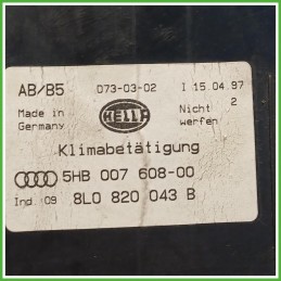 Comandi Clima AC Riscaldamento Condizionatore Hella 5HB007608-00 Audi A3 8L1 1.6 8L0820043B 1996-2001