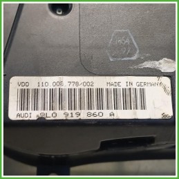 Quadro Strumenti Vdo 110.008.778/002 Audi A3 8L1 1.6 8L0919860E 1996-2001