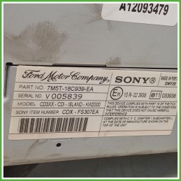 Autoradio Ford Focus 3 Serie SW 1.6 TDCi 16v. 1593653 2008-2011 Sony CDX-FS307EA