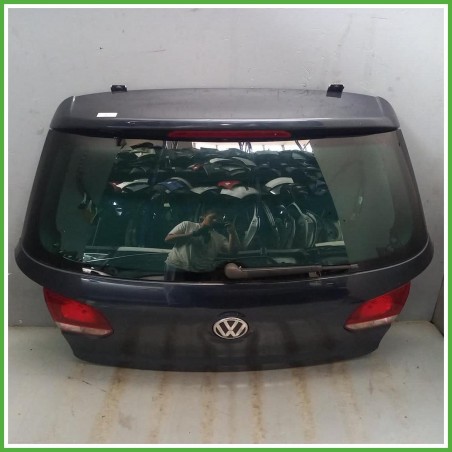 Portellone Bagagliaio Cofano Baule Posteriore Volkswagen Golf 6 Serie 2008-2012 Scuro Berlina 3 Porte Originale Usato