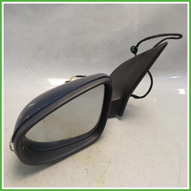 Specchio Specchietto Retrovisore Sinistro SX Blu Volkswagen Golf 6 Serie 2008-2012  Originale Usato