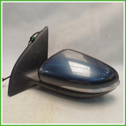 Specchio Specchietto Retrovisore Sinistro SX Blu Volkswagen Golf 6 Serie 2008-2012  Originale Usato