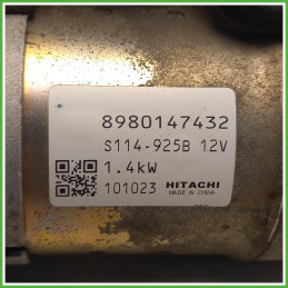 Motorino Avviamento Hitachi S114.925B Opel Astra J 55578420 2009-2012